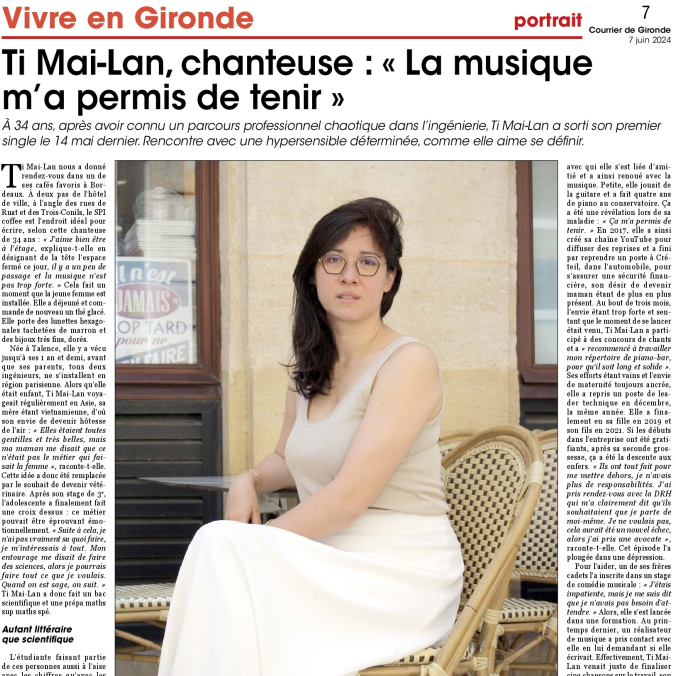 Portrait de Ti Mai Lan, Courrier de Gironde